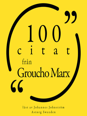 cover image of 100 citat från Groucho Marx